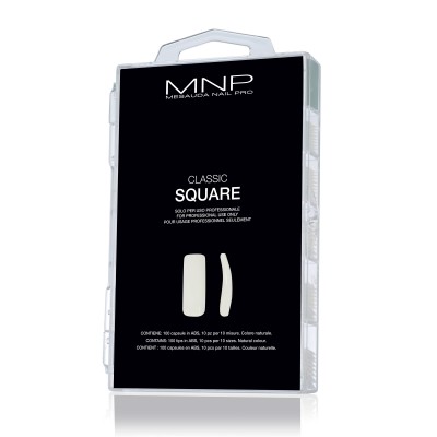 Image of Mesauda Nail Pro Classic Square Tips - Capsule Quadrate In Abs