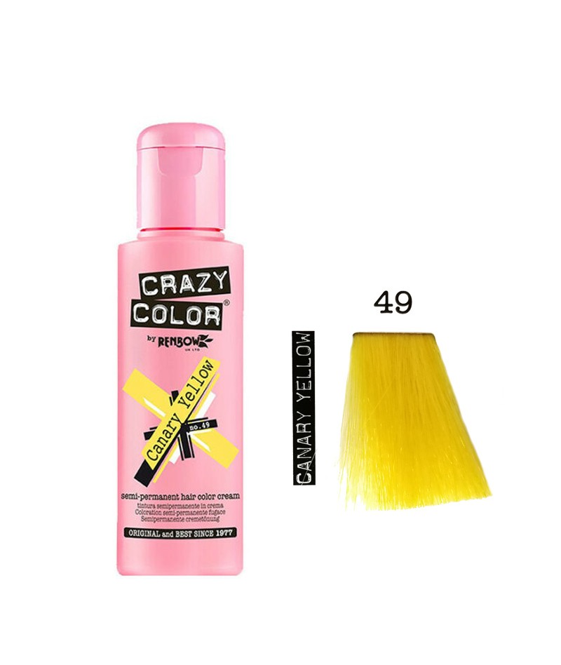 Renbow Crazy Color Canary Yellow - 49 Crema colorata semi-permanente per capelli