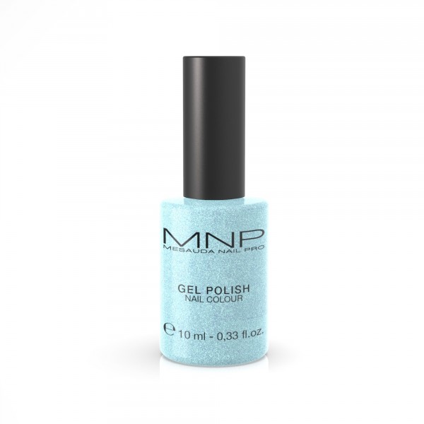 Image of Mesauda Nail Pro Gel Polish Nail Colour - Disponibile in 120 colori - Glitter Azzurro