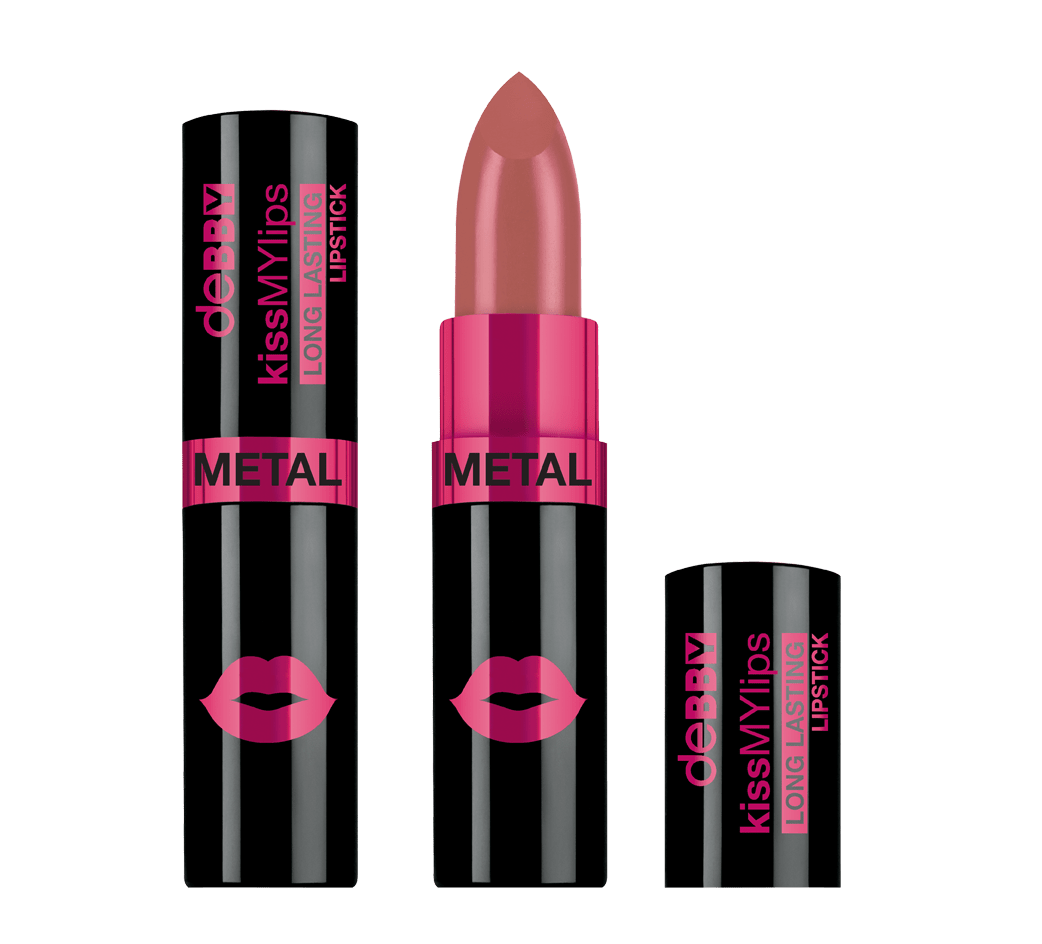 Debby kissMYlips  long lasting METAL lipstick - 15 rose metal