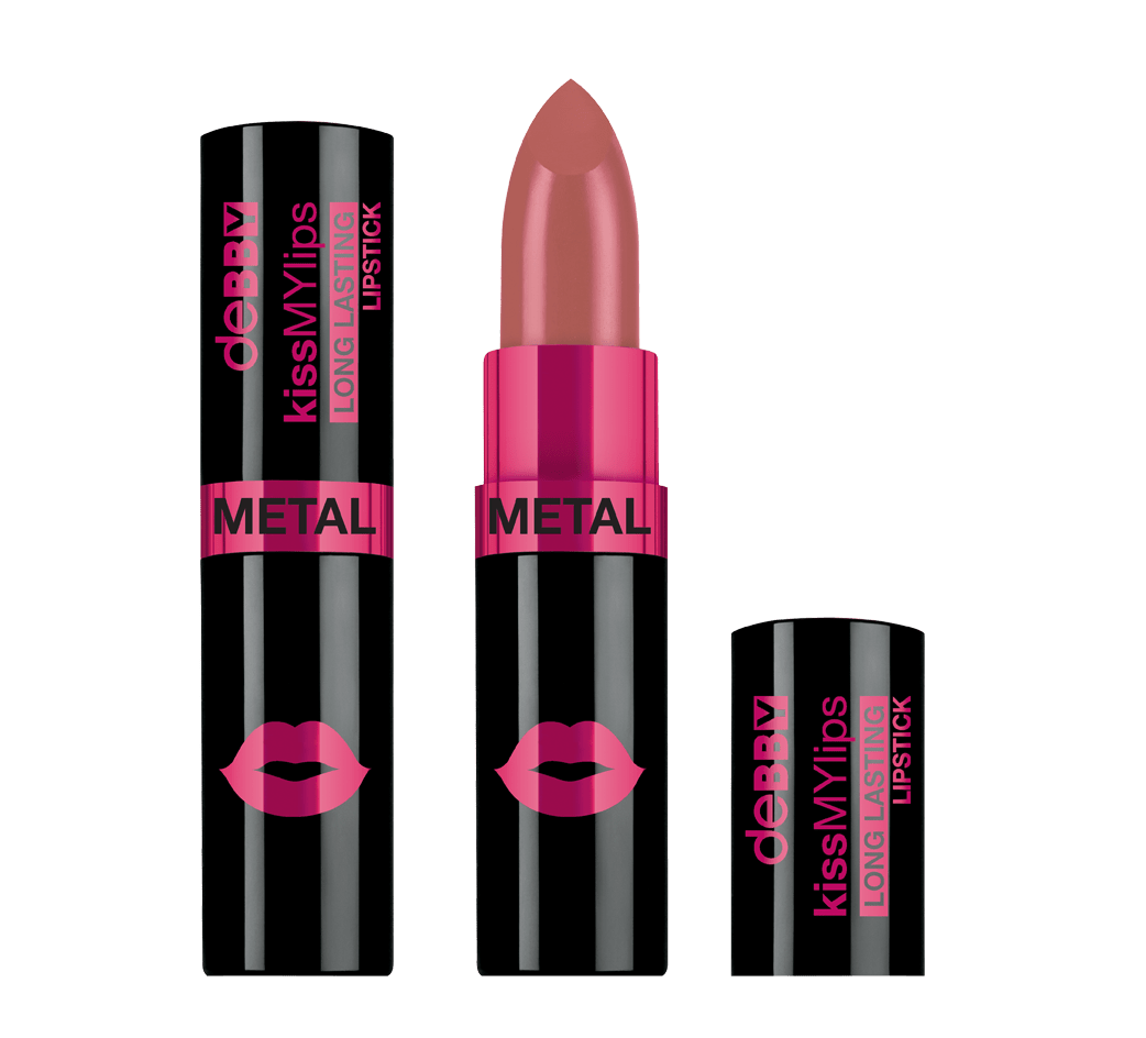 Image of Debby kissMYlips  long lasting METAL lipstick - 15 rose metal