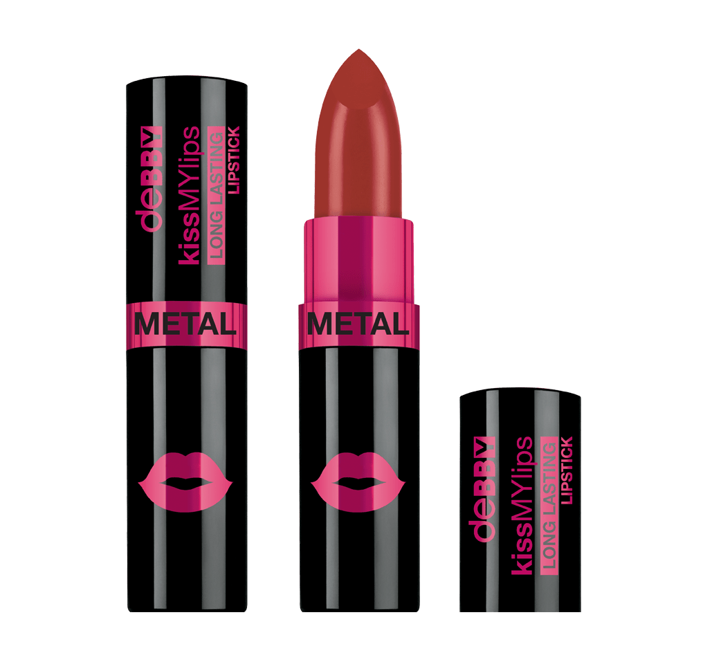Debby kissMYlips  long lasting METAL lipstick - 17 red metal