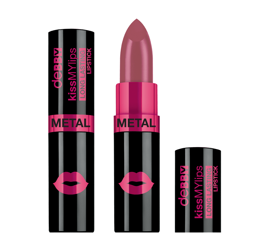Debby kissMYlips  long lasting METAL lipstick - 18 burgundy metal