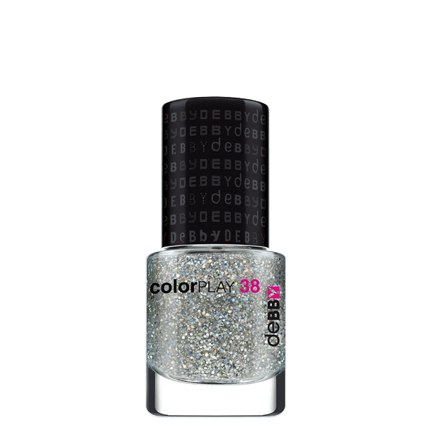Debby colorPLAY smalto - disponibile in 12 colori - 38 silver glitter