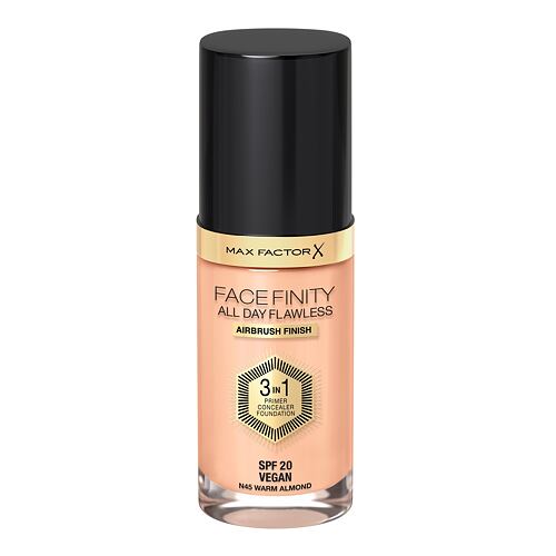 Image of        Max Factor All Day Flawless 3 in 1 Fondotinta Liquido - 45 Warm Almond