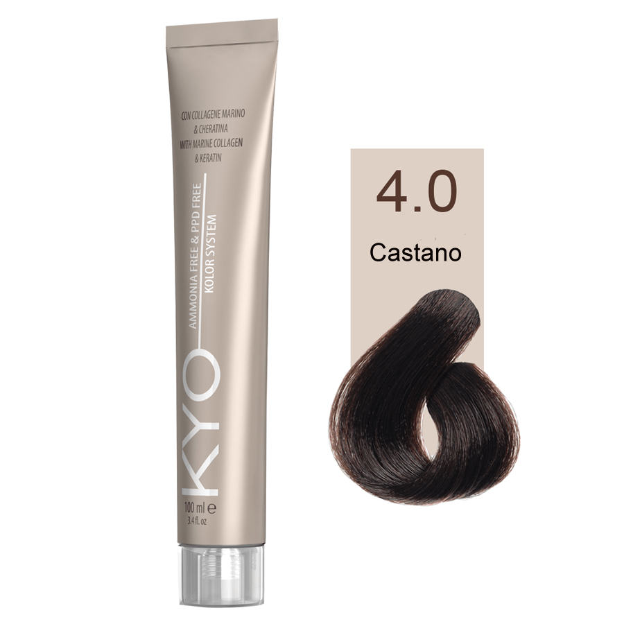 Image of        Kyo Ammonia Free e PPD Free Tinta Capelli - 4.0 Castano