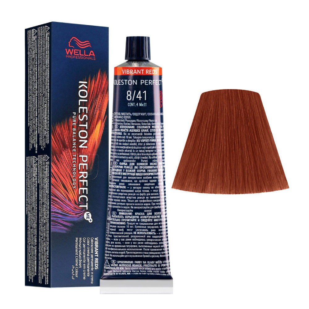 Image of Wella Koleston Perfect - 8/41 Biondo Chiaro Rame Cenere