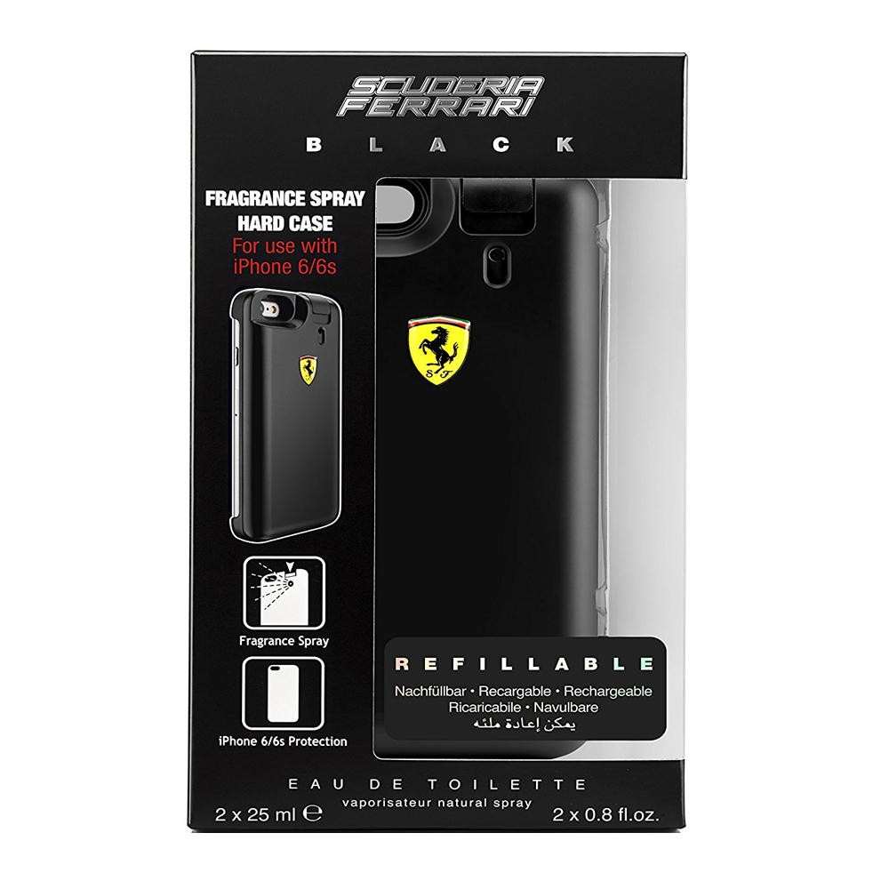 Image of Scuderia Ferrari Fragrance Spray Hard Case Black 25ML Iphone 6 / 6s REFILLABLE