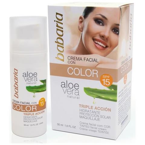 Image of Babaria BB Cream Aloe Crema Viso Colorata e Idratante Spf 15 - 50 ml