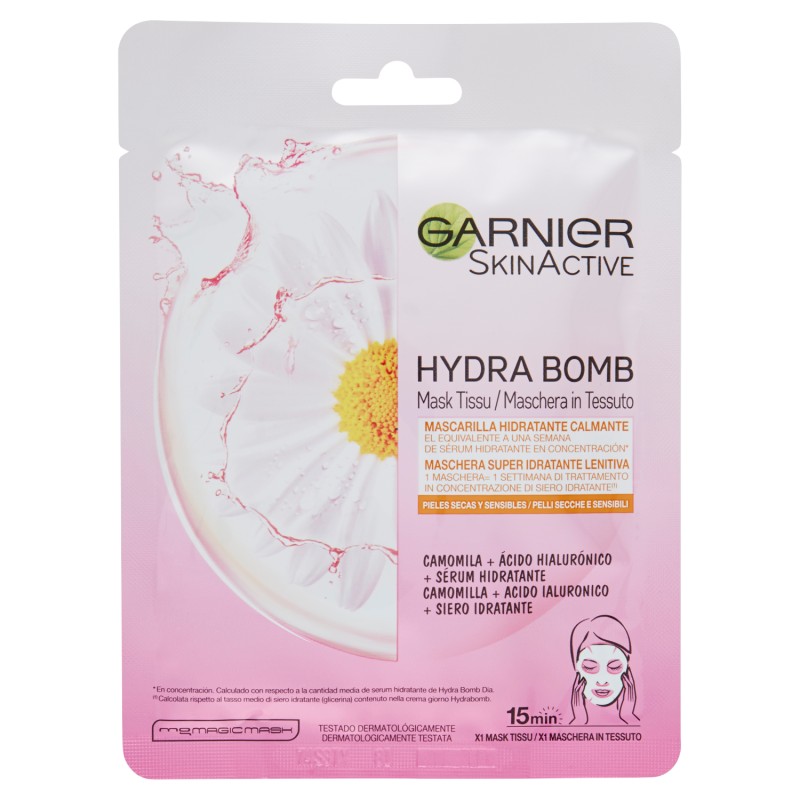 Image of Garnier SkinActive Hydra Bomb Maschera In Tessuto Idratante Lenitiva