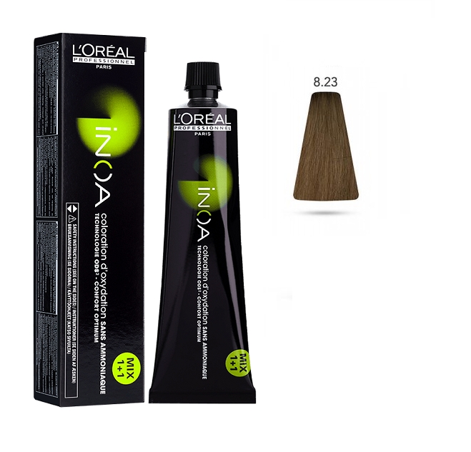 Image of L'Oreal Inoa Tinture - 8.23 Biondo Chiaro Irisèe Dorato