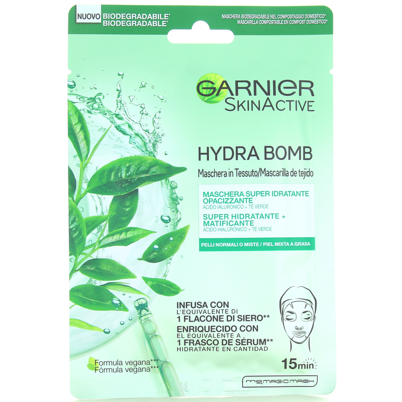 Image of Garnier SkinActive Hydra Bomb Maschera In Tessuto Opacizzante