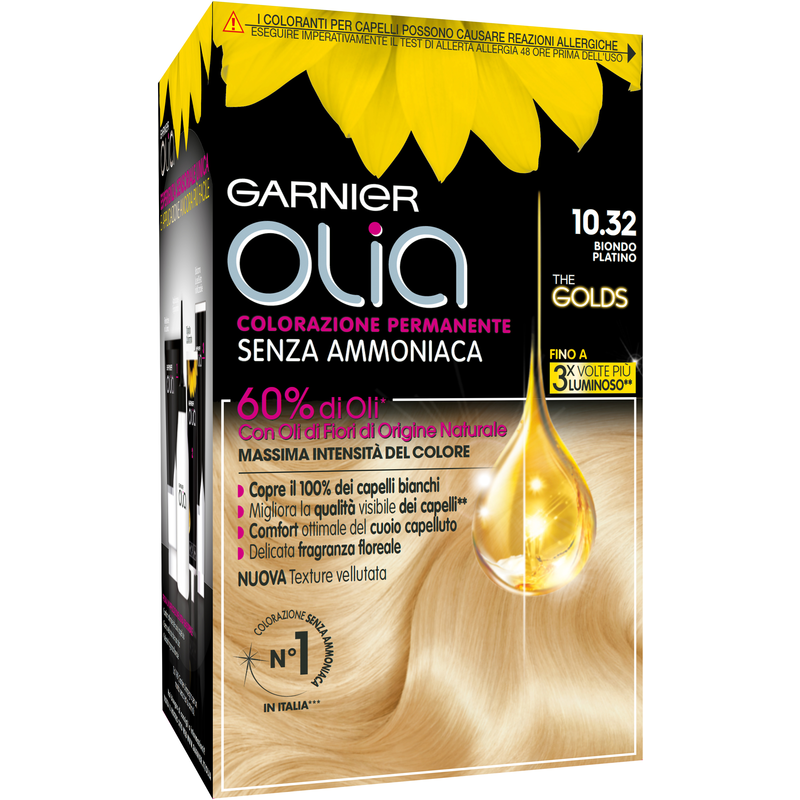 Image of        Garnier Olia Midnight Colorazione Permanente - 10.32 Biondo Platino