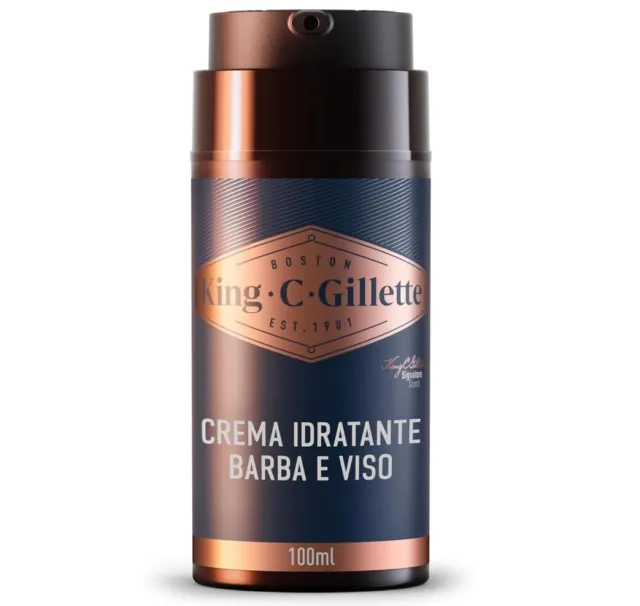 King C Gillette - Crema idratante per barba e viso 100 ml