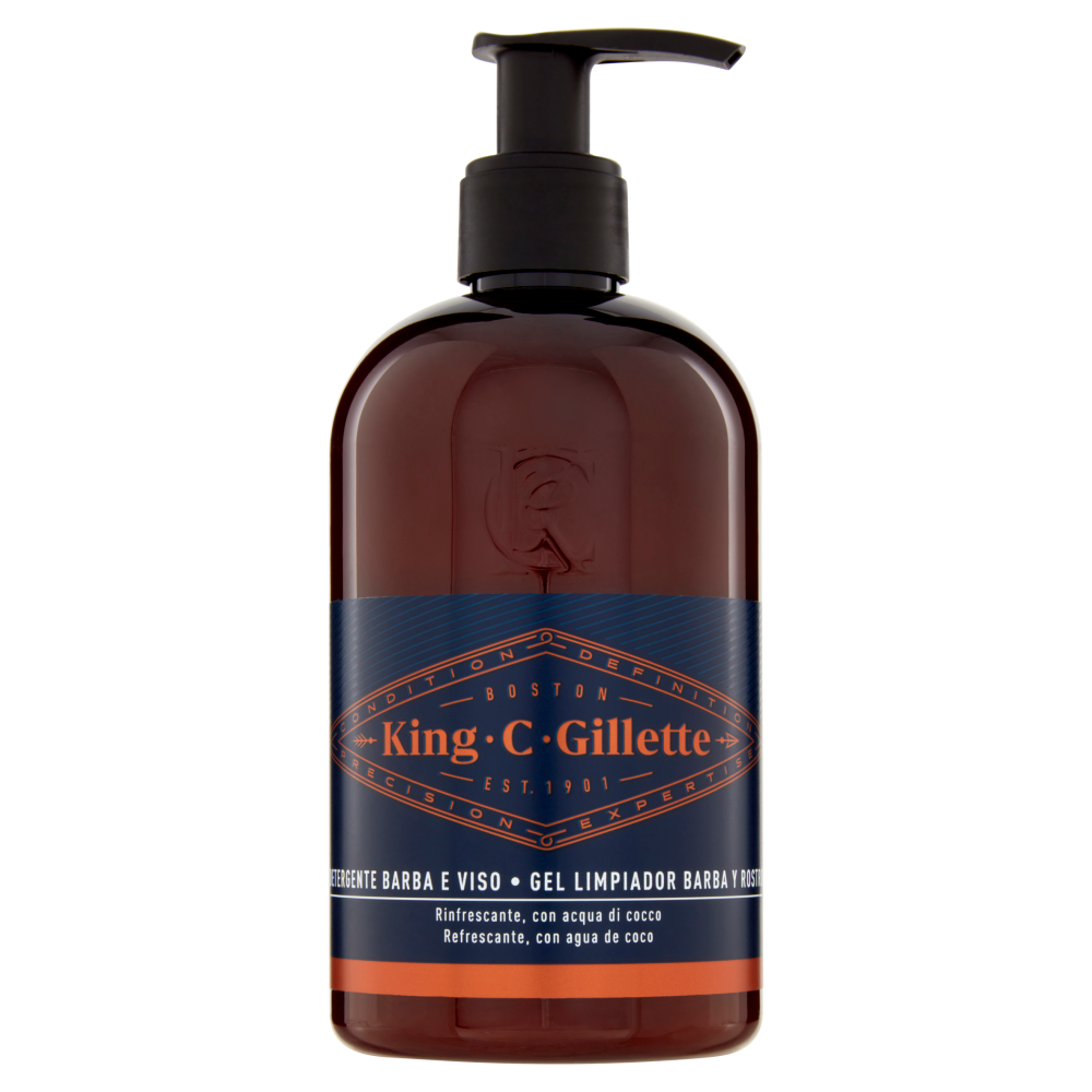 Image of        King C Gillette - Detergente per barba, viso e capelli 350 ml