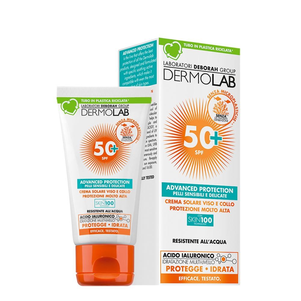 Image of Dermolab - Crema solare protezione molto alta viso e collo SPF 50+ - 50 ml