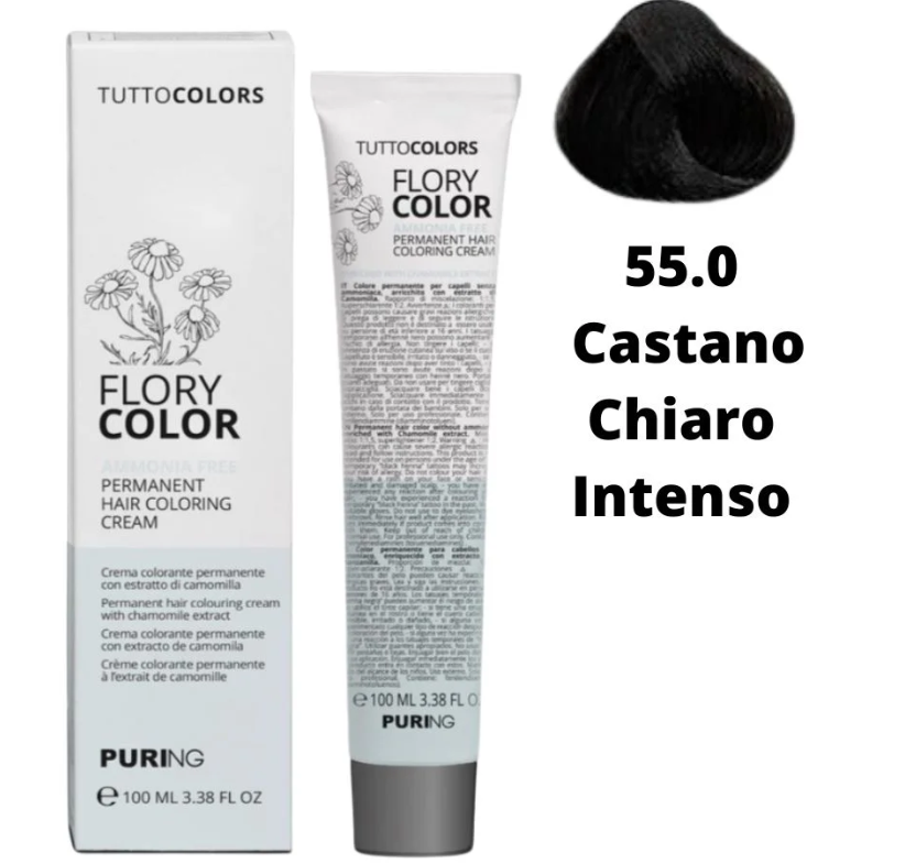 Image of Puring - Flory Color Tintura 55.0 Castano chiaro intenso