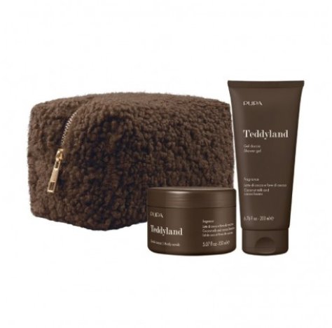 Pupa Teddyland Kit 2 - Gel Doccia e Scrub Corpo Latte di cocco e fave di cacao