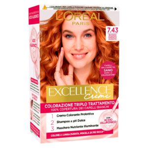 L'Oréal Colorazione Triplo Trattamento - 7.43 Biondo ram dor.