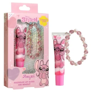 Disney Stitch Angel - Multicolor lip gloss & bracelet